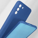 Husa protectie Flippy pentru Samsung S21 FE Liquid Silicone Albastru Inchis - vivimall.ro