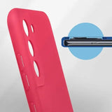 Husa protectie Flippy pentru Samsung S21 FE Liquid Silicone Fuchsia/Roz - vivimall.ro