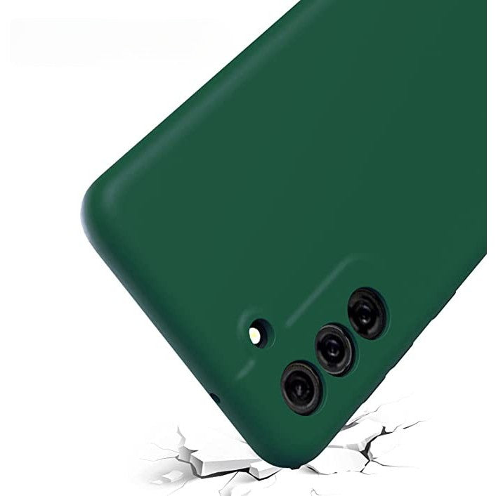 Husa protectie Flippy pentru Samsung S21 FE Liquid Silicone Verde - vivimall.ro