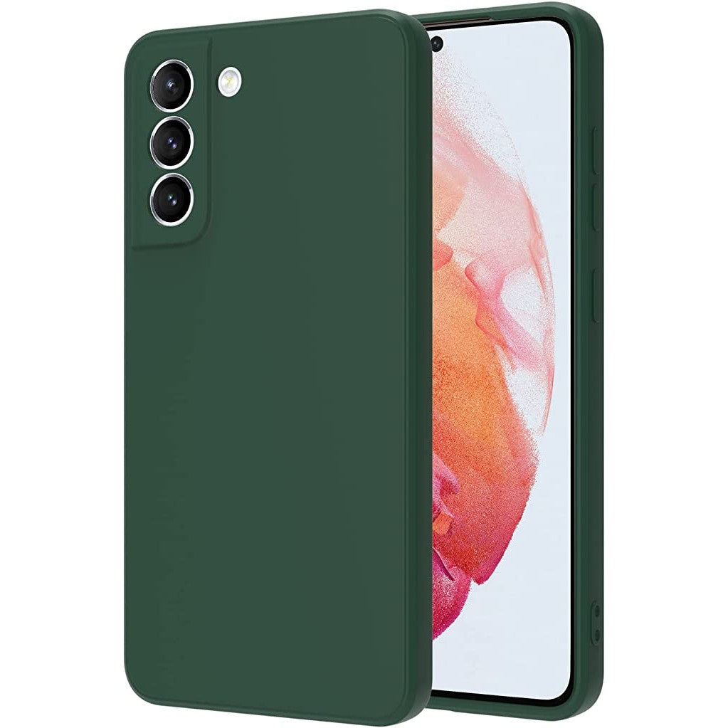 Husa protectie Flippy pentru Samsung S21 FE Liquid Silicone Verde - vivimall.ro