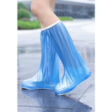 Protectie Incaltaminte pentru Ploaie si Noroi, Flippy, Impermeabila, Talpa Antiderapanta, cu Fermoar si Capsa, Inaltime 40 cm, Marime L 38-39, Albastru - vivimall.ro