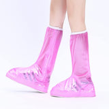 Protectie Incaltaminte pentru Ploaie si Noroi, Flippy, Impermeabila, Talpa Antiderapanta, cu Fermoar si Capsa, Inaltime 40 cm, Marime S 34-35, Roz - vivimall.ro