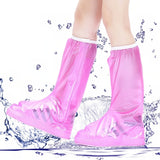 Protectie Incaltaminte pentru Ploaie si Noroi, Flippy, Impermeabila, Talpa Antiderapanta, cu Fermoar si Capsa, Inaltime 40 cm, Marime L 38-39, Roz - vivimall.ro