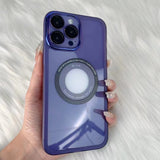 Husa protectie MagSafe TPU, Flippy, pentru iPhone 14 Pro, cu decupaj logo, Folie Sticla Camera, Mov - vivimall.ro