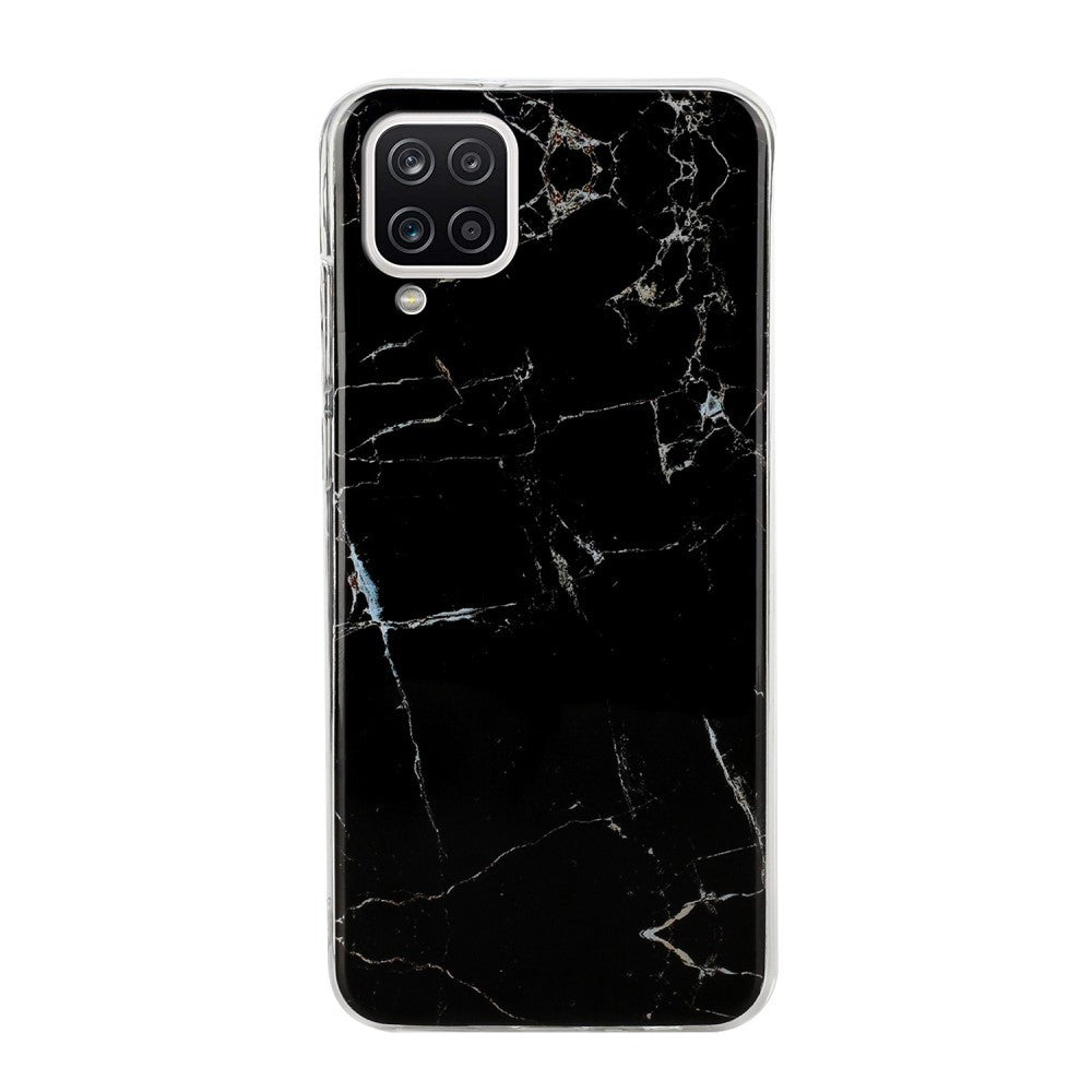 Husa protectie pentru Apple iPhone 11 Soft IMD TPU Marble Negru cu Suport inclus - vivimall.ro