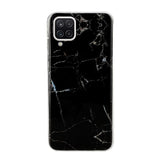 Husa protectie pentru Apple iPhone SE 2020 Soft IMD TPU Marble Negru Suport inclus - vivimall.ro