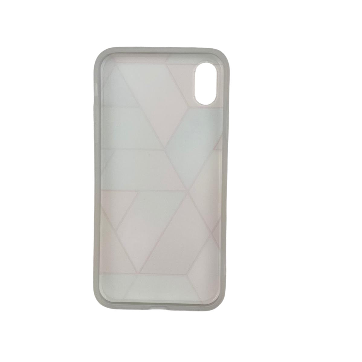 Husa protectie pentru Apple iPhone X/XS Soft IMD TPU Marble Geometric Roz - vivimall.ro