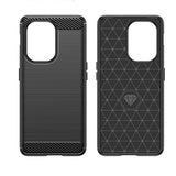 Husa Protectie pentru OnePlus Nord 3, Vivimall, din Silicon TPU Moale, Textura Periat, Anti Cadere, cu Element Carbon, Negru - vivimall.ro