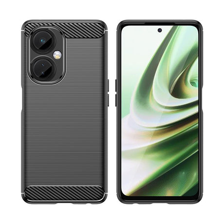 Husă OnePlus Nord CE2 Lite 5G cu element carbon, detaliu spate, culoare neagră