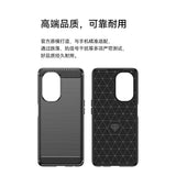 Husa Protectie pentru OnePlus Nord CE3 Lite, Vivimall, din Silicon TPU Moale, Textura Periat, Anti Cadere, cu Element Carbon, Negru - vivimall.ro