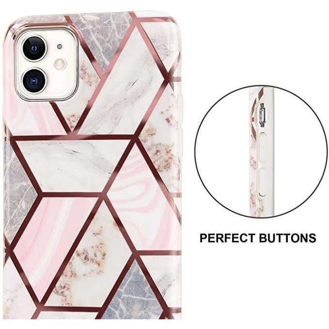 Husa protectie pentru Samsung S10 Soft IMD TPU Marble Geometric Alb - vivimall.ro