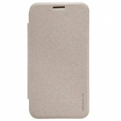 Husa Samsung Galaxy A3 2016 Nillkin Sparkle Flip Auriu - vivimall.ro