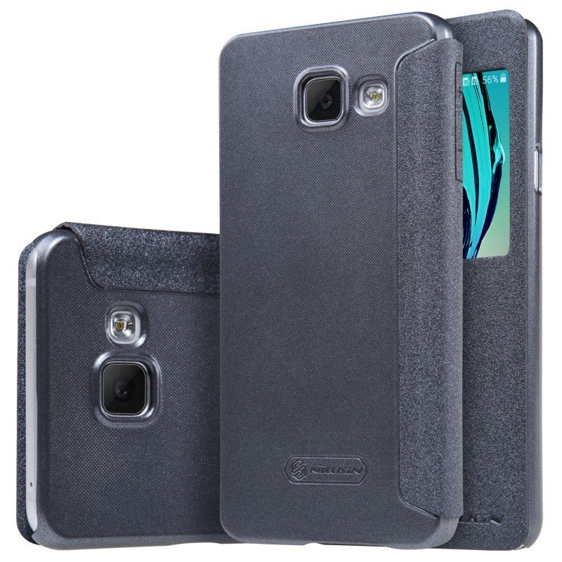 Husa Samsung Galaxy A3 2016 Nillkin Sparkle Flip Negru - vivimall.ro