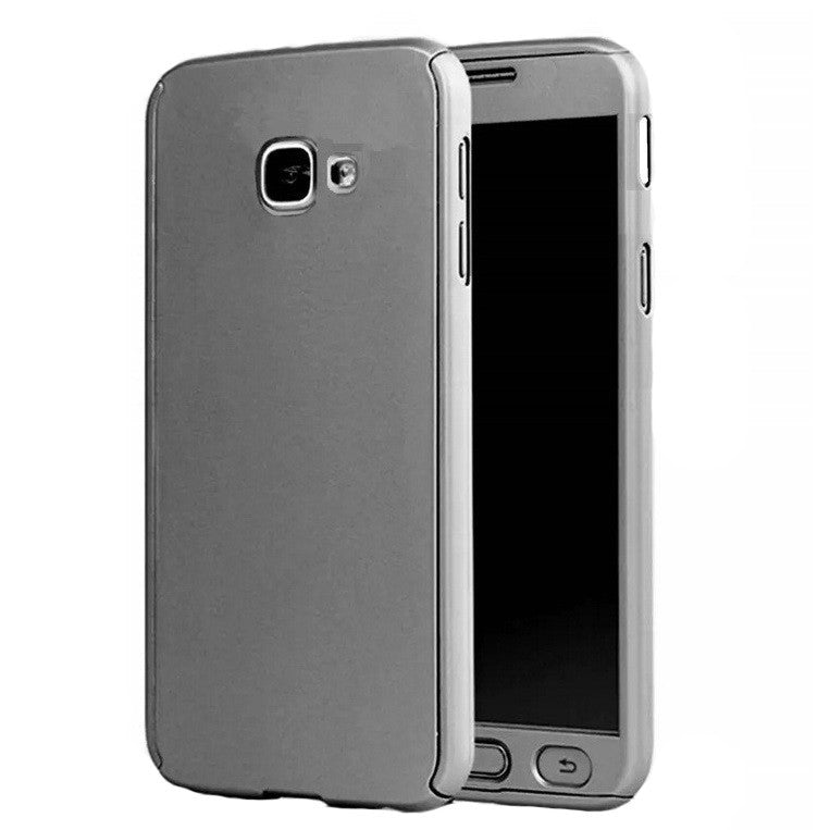 Husa Samsung Galaxy A3 2017 Full Cover 360 Argintiu + Folie de protectie - vivimall.ro