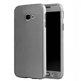 Husa Samsung Galaxy A3 2017 Full Cover 360 Argintiu + Folie de protectie - vivimall.ro