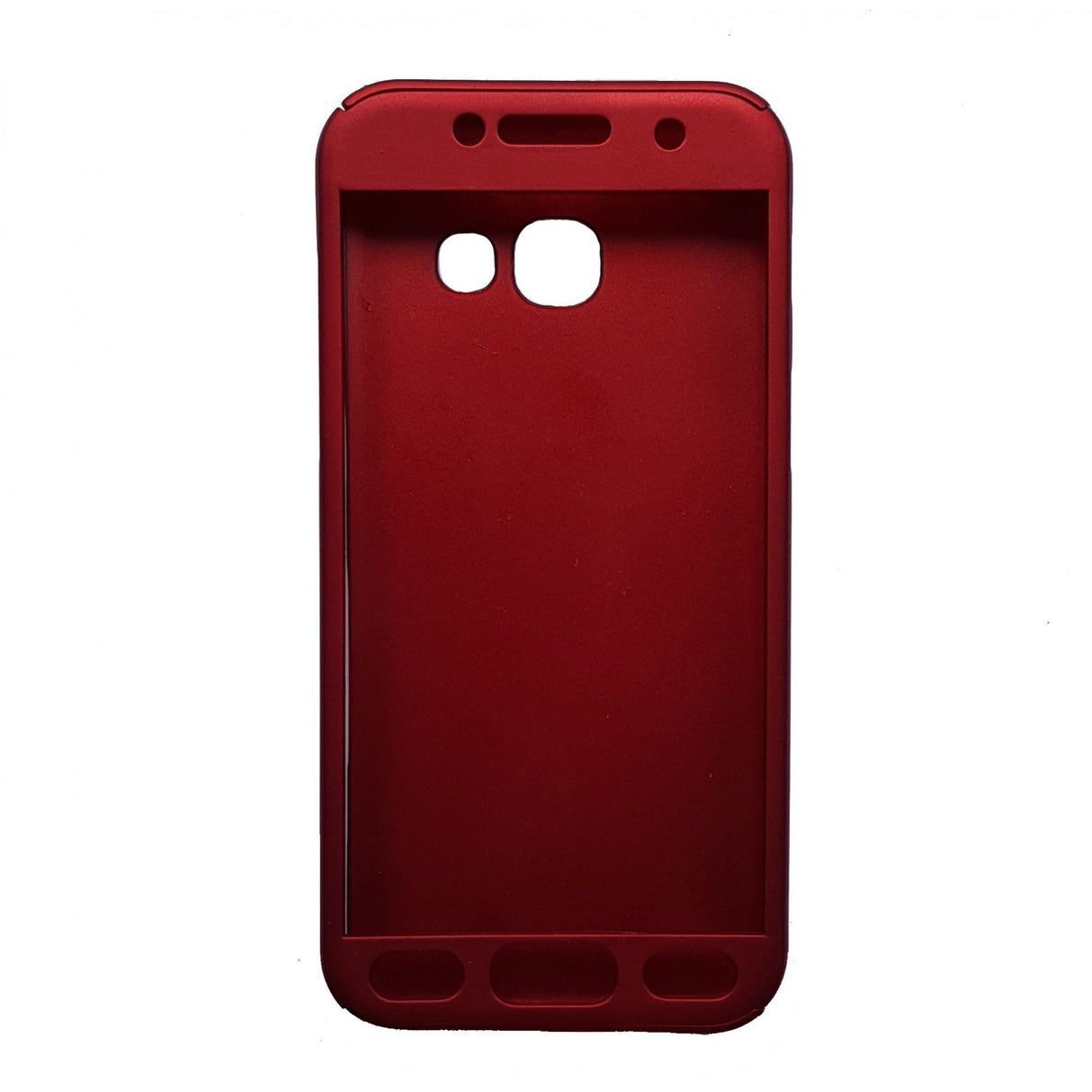 Husa Samsung Galaxy A3 2017 Full Cover 360 Rosu + Folie de protectie - vivimall.ro