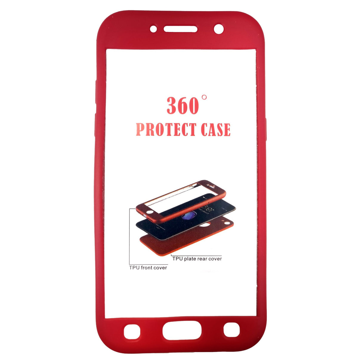 Husa Samsung Galaxy A5 2017 Full Silicone Rosu - vivimall.ro