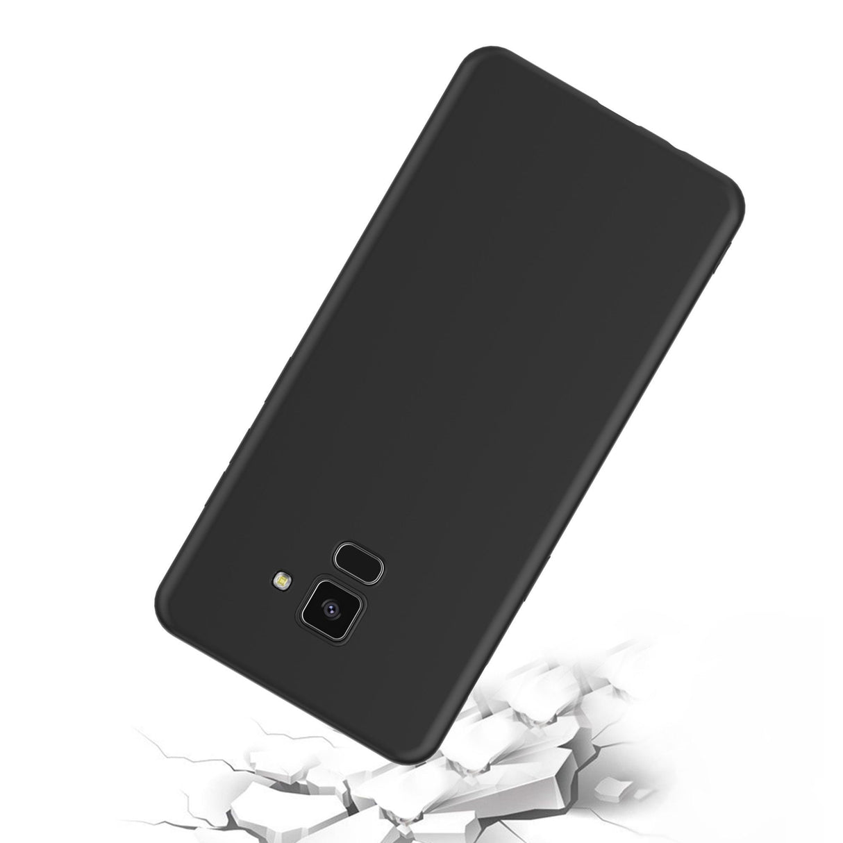 Husa Samsung Galaxy A8 2018 Luxury Case Negru - vivimall.ro
