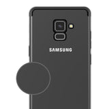 Husa Samsung Galaxy A8 2018 Transparent cu Margini Negre - vivimall.ro
