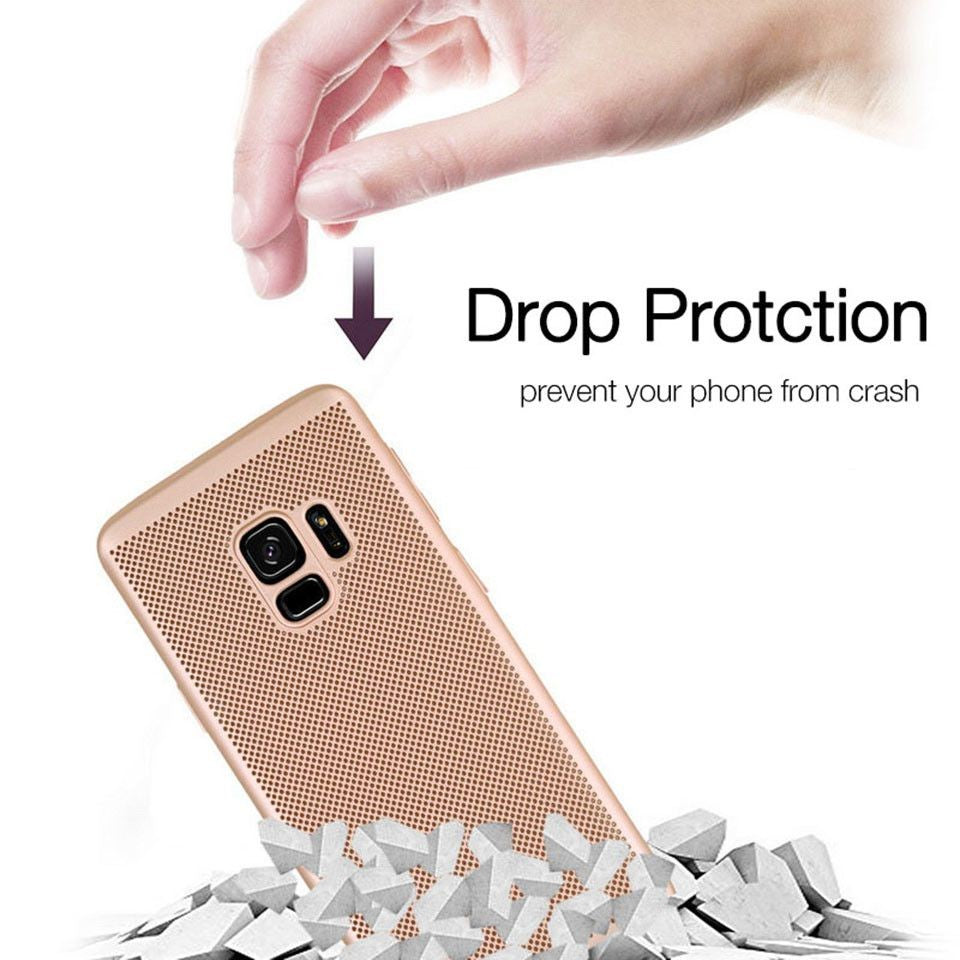 Husa Samsung Galaxy A8 2018 Ultra Slim cu aerisire Auriu - vivimall.ro