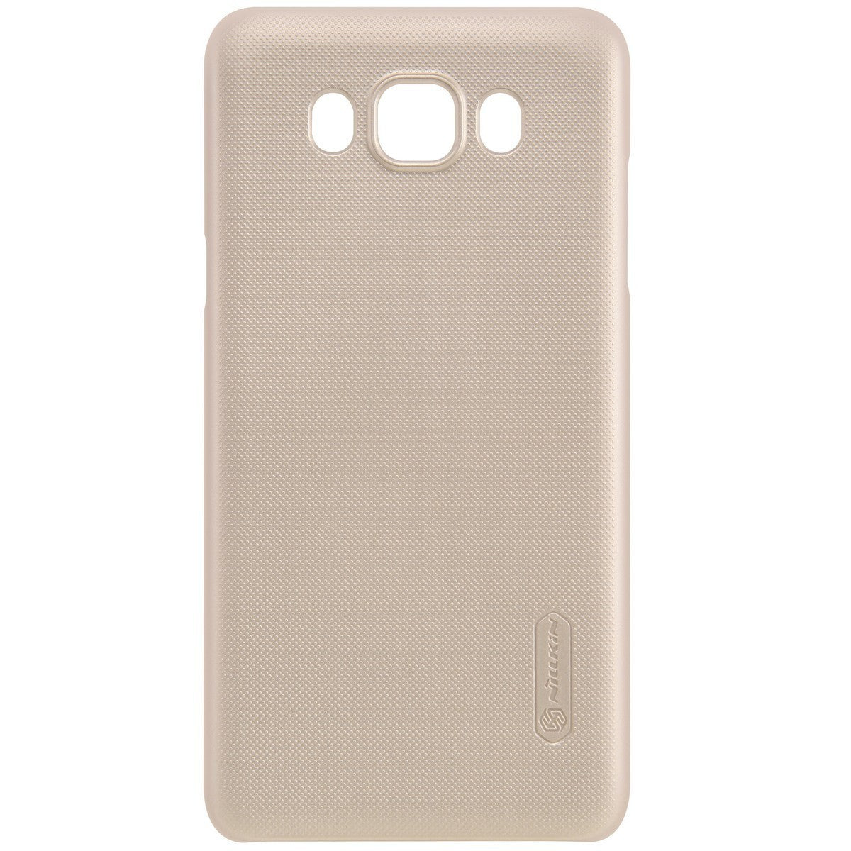 Husa Samsung Galaxy J7 2016 Nillkin Frosted Shield Auriu + Folie de protectie - vivimall.ro