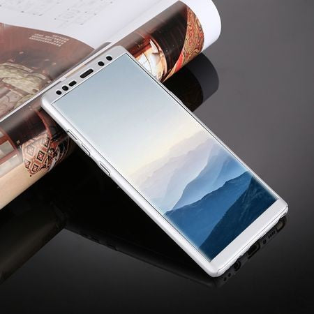 Husa Samsung Galaxy Note 8 Full Cover 360 Argintiu + Folie de protectie - vivimall.ro