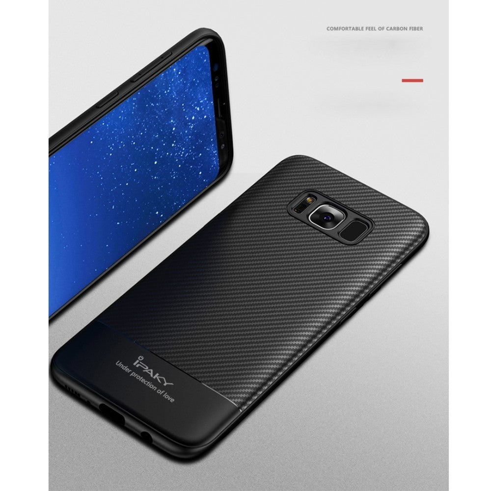 Husa Samsung Galaxy S8 IPAKY Carbon Fiber Negru - vivimall.ro