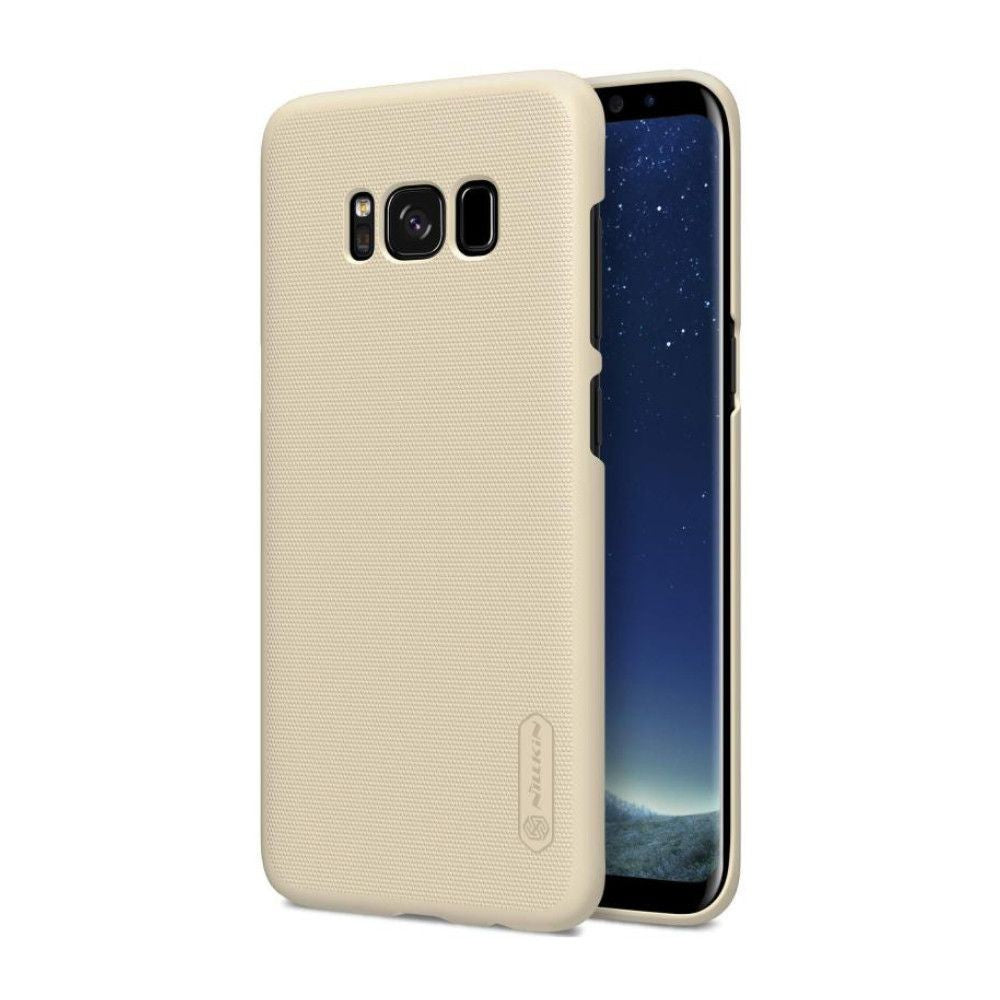 Husa Samsung Galaxy S8 Nillkin Frosted Shield Auriu + Folie de protectie - vivimall.ro