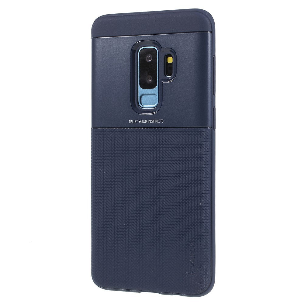 Husa Samsung Galaxy S9 Ipaky Elegant Grid Design TPU Hybrid Albastru - vivimall.ro