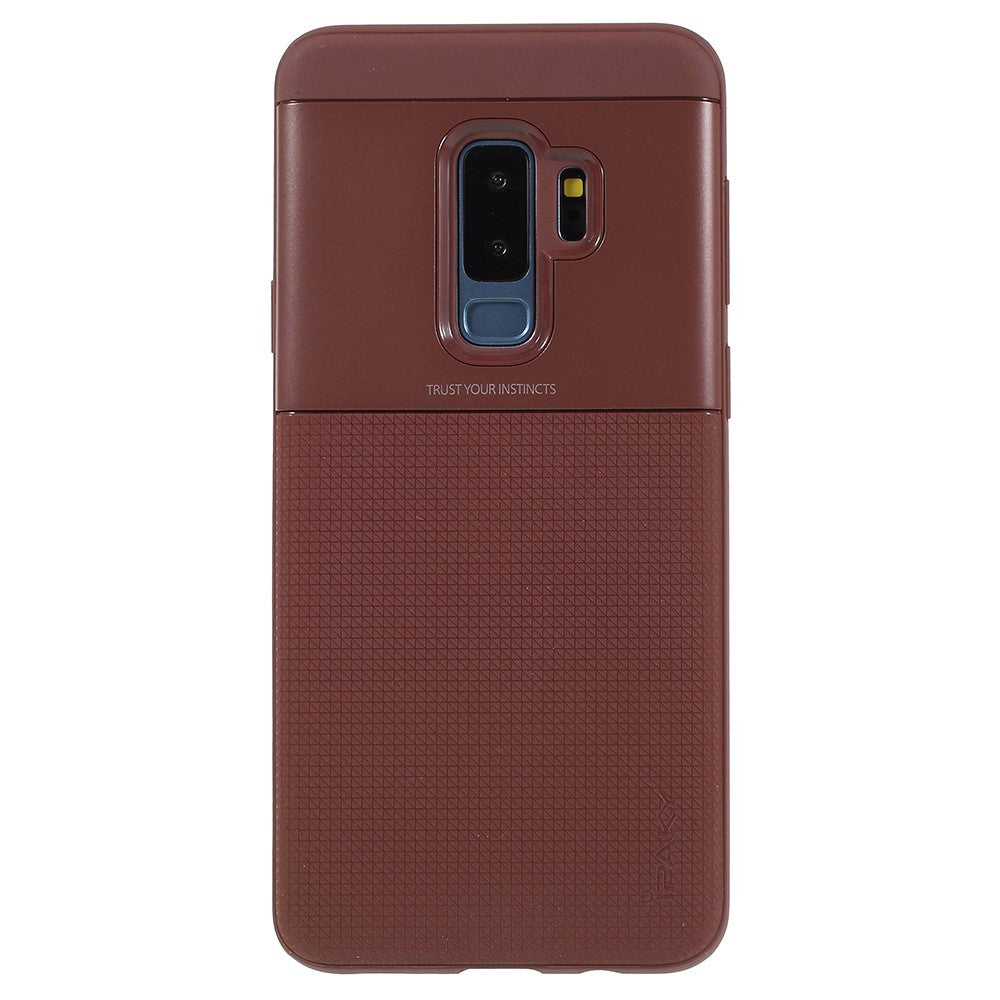 Husa Samsung Galaxy S9 Ipaky Elegant Grid Design TPU Hybrid Maro - vivimall.ro