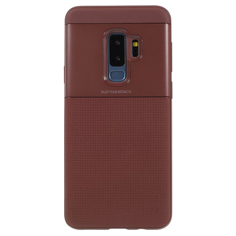 Husa Samsung Galaxy S9 Ipaky Elegant Grid Design TPU Hybrid Maro - vivimall.ro