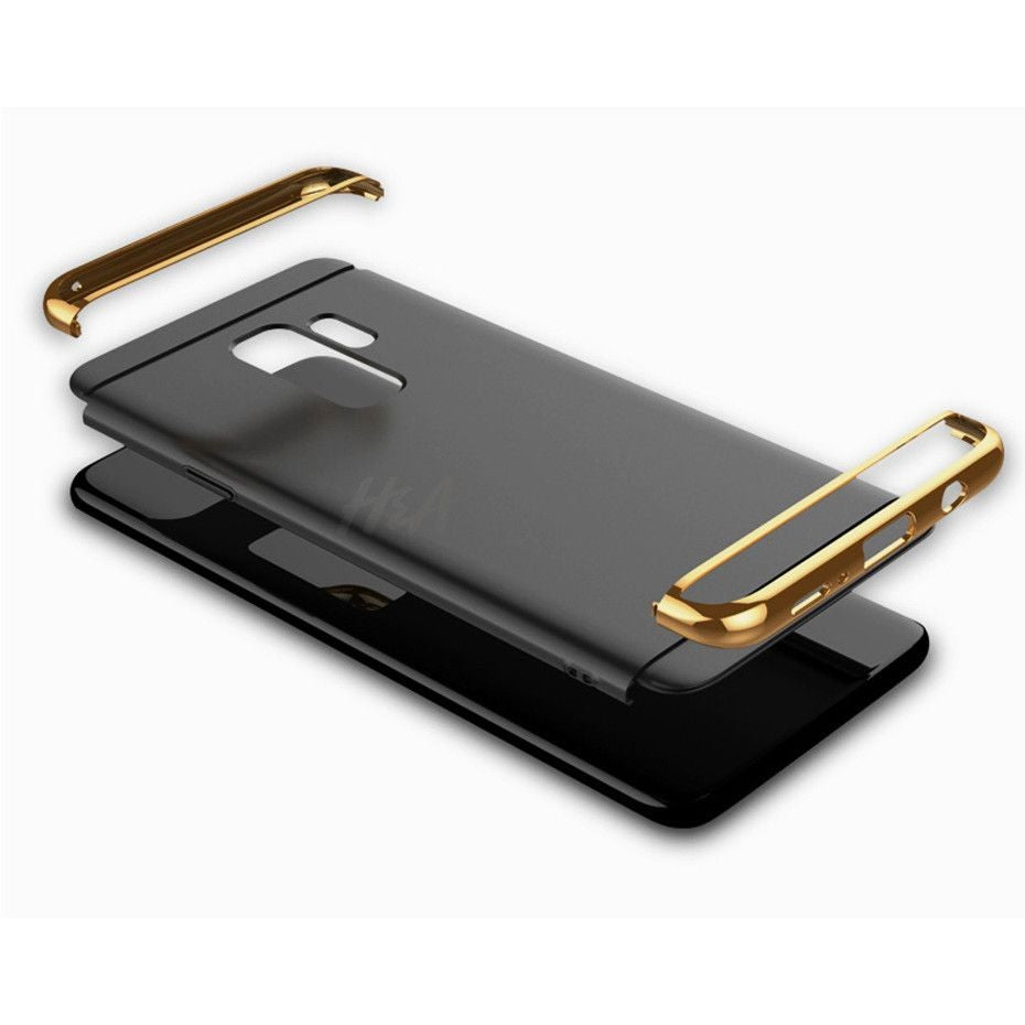 Husa Samsung Galaxy S9 Plus Luxury Plating 3 in 1 Negru - vivimall.ro