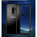 Husa Samsung Galaxy S9 Tpu Transparent cu margini colorate negru - vivimall.ro