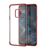 Husa Samsung Galaxy S9 Transparent cu Margini Rosii - vivimall.ro