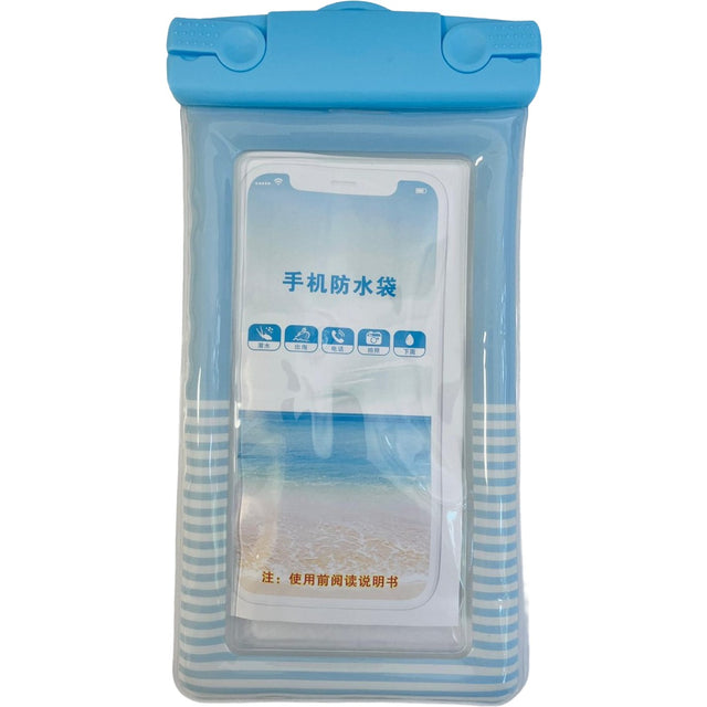 Husa subacvatica Cushion Waterproof Flippy, Snowproof, Universala, Dungata, cu Snur, pentru telefon sau documente, Bleu - vivimall.ro