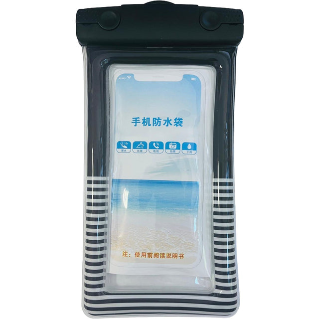 Husa subacvatica Cushion Waterproof Flippy, Snowproof, Universala, Dungata, cu Snur, pentru telefon sau documente, Negru - vivimall.ro