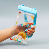 Husa subacvatica Fruity Waterproof Flippy, Snowproof, Universala, Impermeabila, cu Snur, pentru telefon sau documente, Happy Boy, Bleu - vivimall.ro