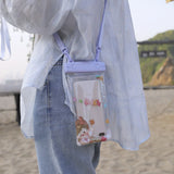 Husa subacvatica Fruity Waterproof Flippy, Snowproof, Universala, Impermeabila, cu Snur, pentru telefon sau documente, Lucky Girl, Mov - vivimall.ro