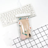 Husa subacvatica Glitter Kids Waterproof Flippy, Snowproof, Universala, cu Snur, pentru telefon sau documente, Peach, Alb - vivimall.ro