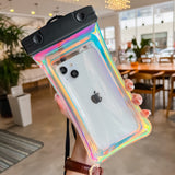 Husa subacvatica Holografica Waterproof Flippy, Snowproof, Universala, Impermeabila, cu Snur, pentru telefon sau documente, Negru - vivimall.ro