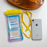 Husa subacvatica Holografica Waterproof Flippy, Snowproof, Universala, Impermeabila, cu Snur, pentru telefon sau documente, Galben - vivimall.ro