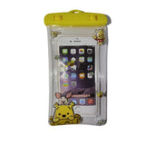 Husa subacvatica Kids Waterproof Flippy, Snowproof, Universala, cu Snur, pentru telefon sau documente, Bear, Galben - vivimall.ro