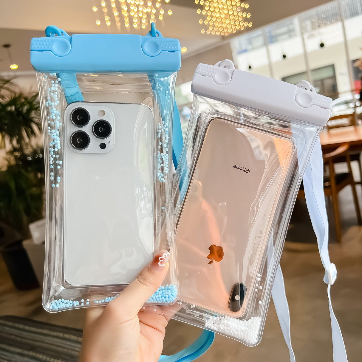 Husa subacvatica Waterproof Flippy, Snowproof, Universala, Senzoriala, cu Snur, pentru telefon sau documente, Alb - vivimall.ro