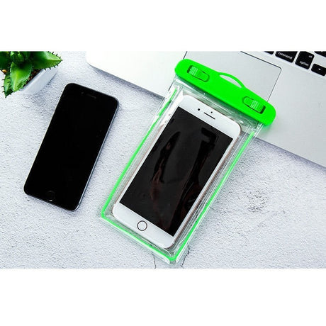 Husa subacvatica Zip Waterproof Flippy, Snowproof, Universala, Impermeabila, cu Snur, pentru telefon sau documente, Verde deschis - vivimall.ro