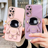 Husa Telefon 2in1, Vivimall, Compatibila Huawei P50 Pro, Carcasa TPU cu Suport Inclus Tip Astronaut, Protectie Camere, Roz - vivimall.ro