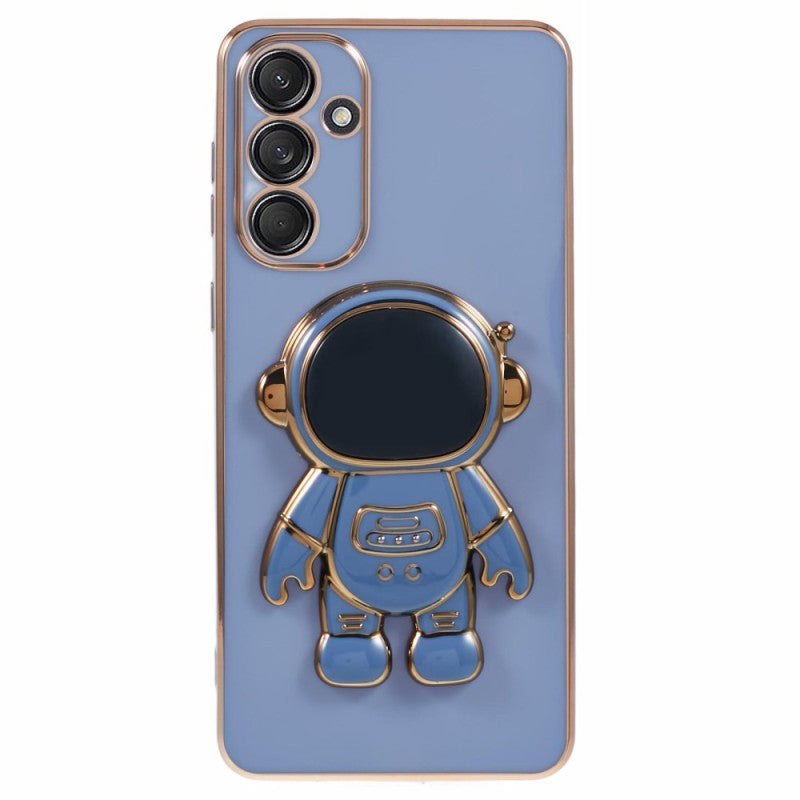 Husa Telefon 2in1, Vivimall, Compatibila Samsung Galaxy S24, Carcasa TPU cu Suport Inclus Tip Astronaut, Protectie Camere, Albastru - vivimall.ro