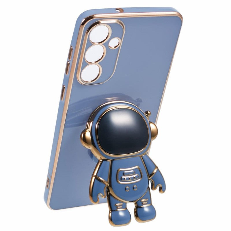 Husa Telefon 2in1, Vivimall, Compatibila Samsung Galaxy S24, Carcasa TPU cu Suport Inclus Tip Astronaut, Protectie Camere, Albastru - vivimall.ro