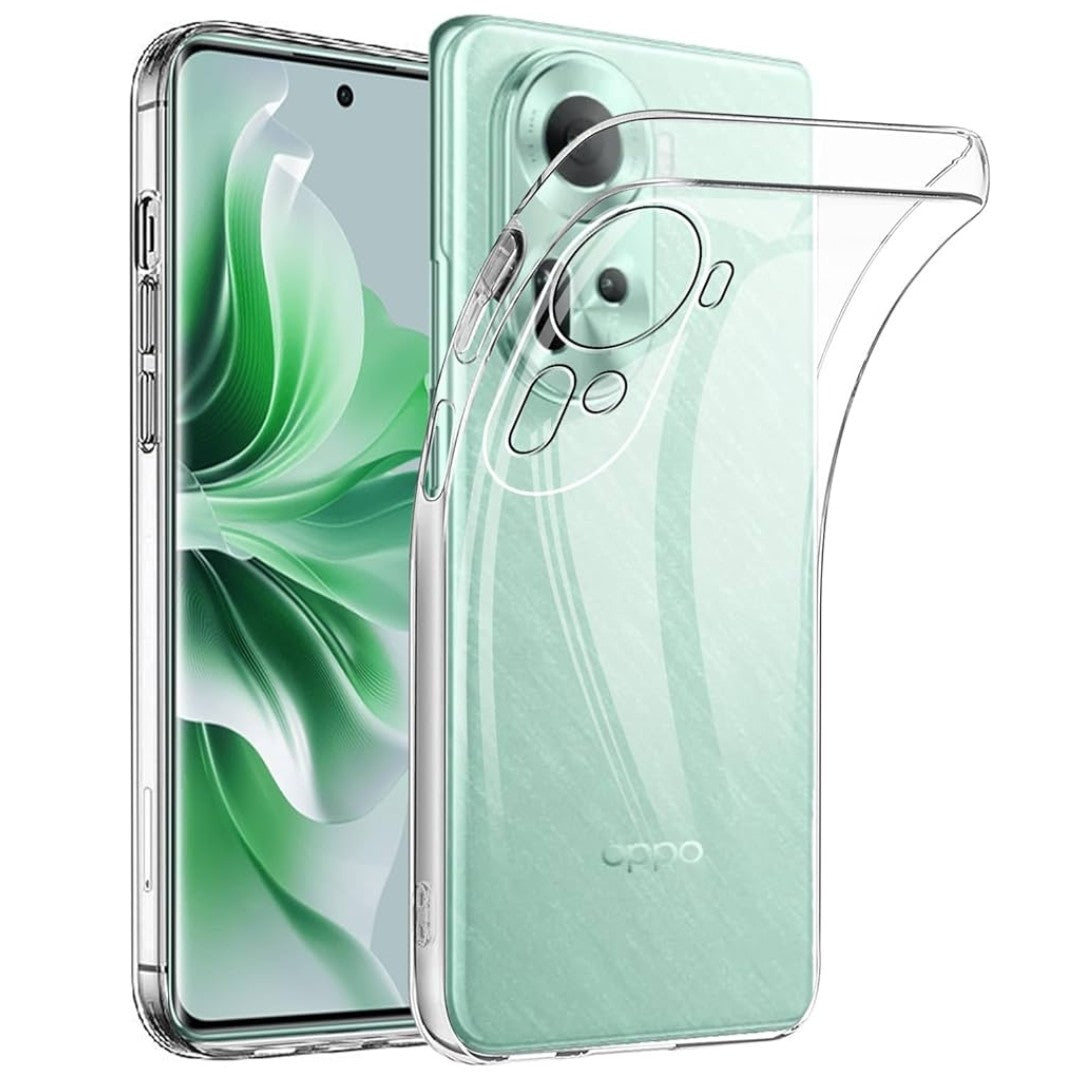Husă TPU transparentă pentru Oppo Reno 10 5G și 10 Pro 5G, grosime 1,5 mm, protecție camere, vedere frontală