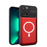 Detaliu husă Urban Armor roșie pentru Samsung Galaxy A24 4G, decupaje precise cameră și butoane, protecție antisoc