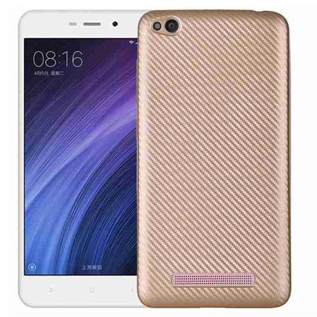 Husa Xiaomi Redmi 4A i-Zore Carbon Fiber Auriu - vivimall.ro